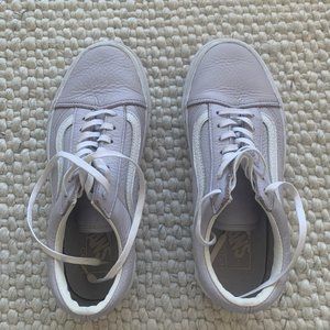 Madewell x Vans Lace-Up Sneakers in Leather, Lavender color